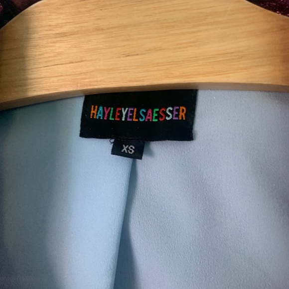 Hayley Elsaesser pink shiny jacket. Unique find! Size xs - Picture 3 of 5